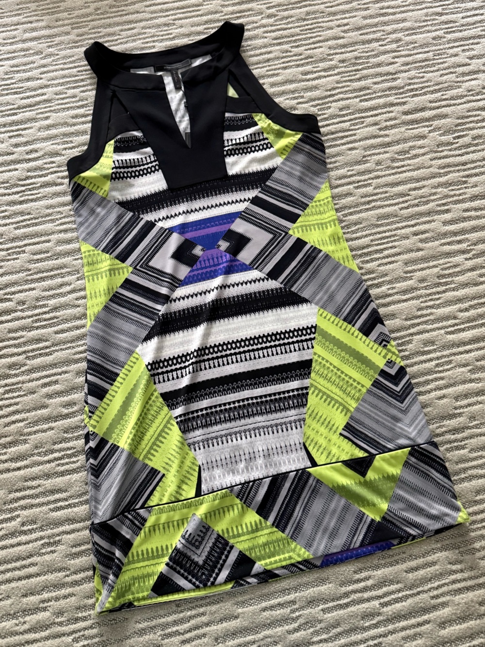 BCBGMaxAzria “Aida” Multicolored  Patterned Dress